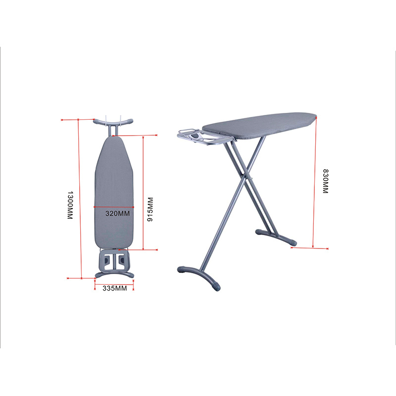 Hotel Ironing Board/Table with Fire Resistant Steel Mesh Cover