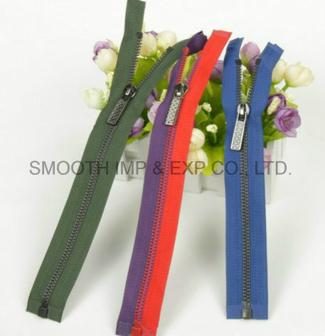 Fashion Garment Accessories Invisible Metal Open End Nylon Zipper Cotton