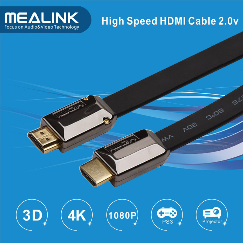 HDMI 2.0V Flat Cable Support 4k@60Hz, 18gpbs