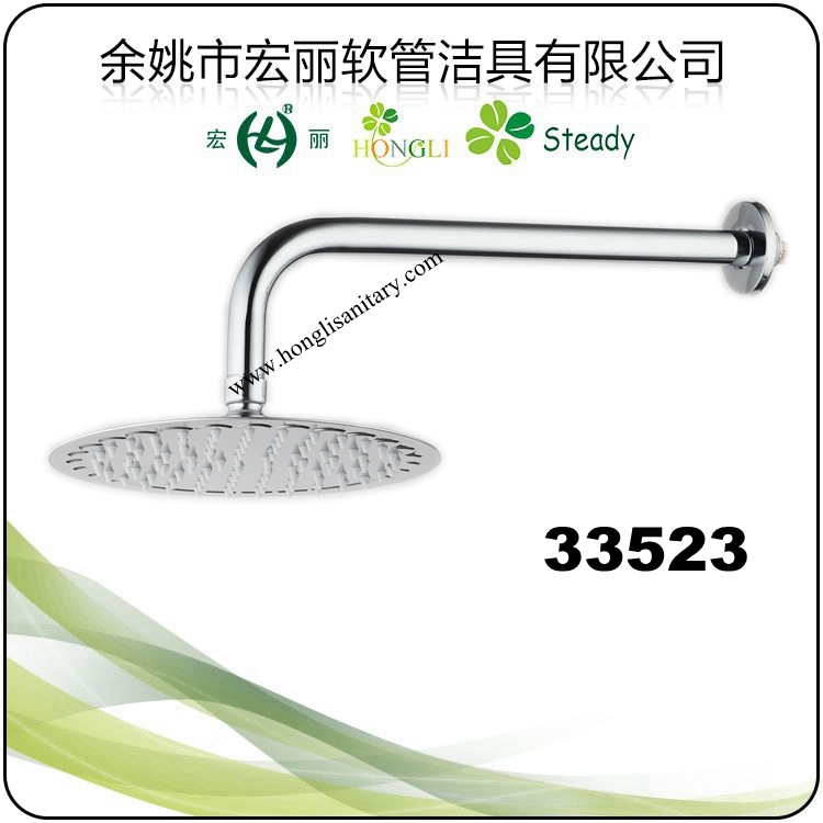 100mm, 150mm, 200mm Round Stainless Steel Shower with Flower Side