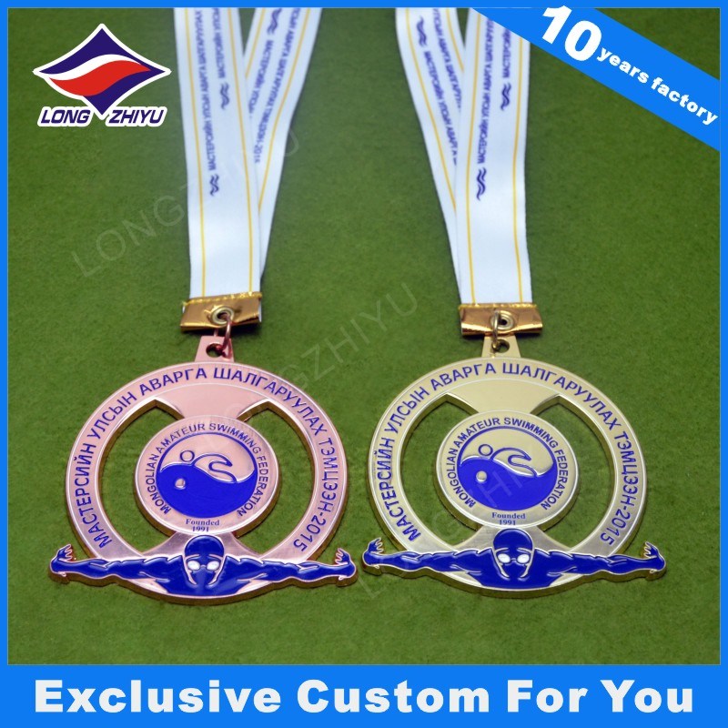 Sport Meeting Games Medal Clear Acrylic Medal with Logo Printing Swimming Medal Awards