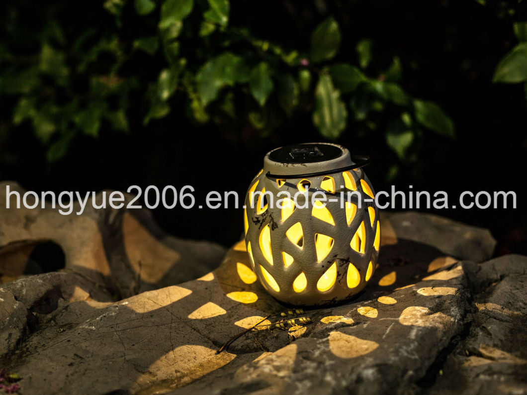 Solar Antique Ceramic with LED Light for Decoration