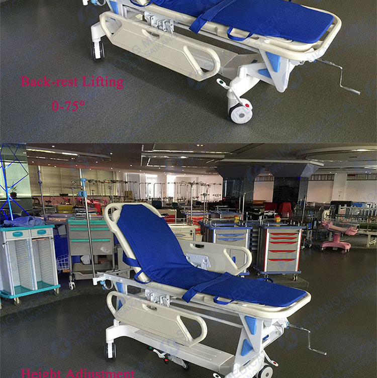 Patient Transport Folding Stretcher, Emergency Resuscitation Trolley