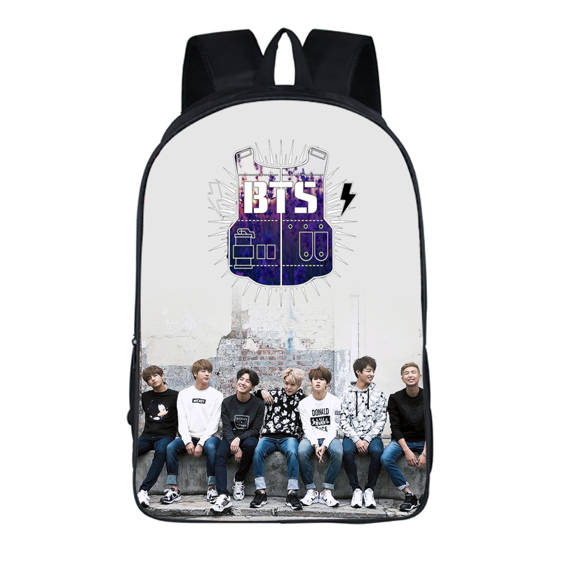 Hot Fashion Bag Bts Canvas Backpack Children Student Bag