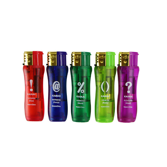 Most Popular Plastic Transparent Colorful Cigarette LED Lighter