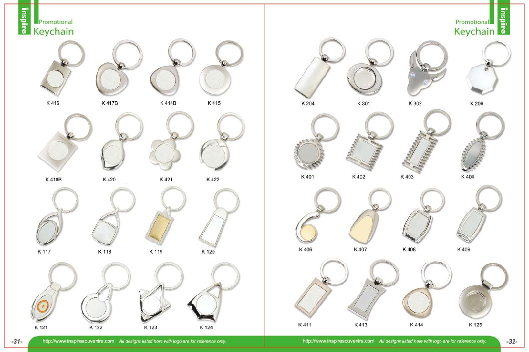 Custom Zinc Alloy Blank Keychain for Promotional Gifts