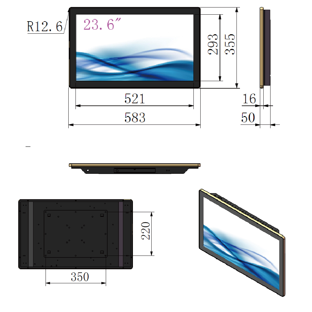 LCD Digital Signage Device Advertising Display Supermarket Shelf