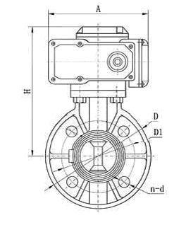 Dn150 PVC Electric Actuator Motorized Butterfly Valve for Sanitary