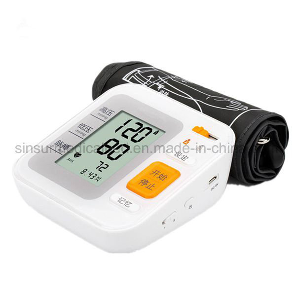 LCD Color Display Electronic Hospital/Home Arm Type Blood Pressure Monitor