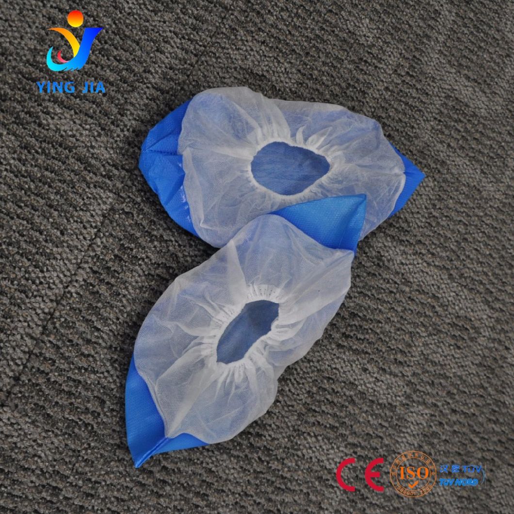 Nonwoven Anti Slip Medical Shoe Cover, PP/ PE Fabric Shoe Cover, CPE Coated Disposable Shoe Cover