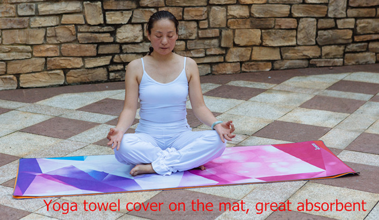 Non-Slip Custom Printing Microfiber Hot Yoga Towel, Absorbent