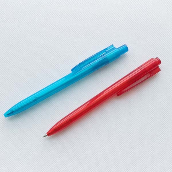 Colorful and Transparent Simply Click Cheap Ball Pen for Hotel and School