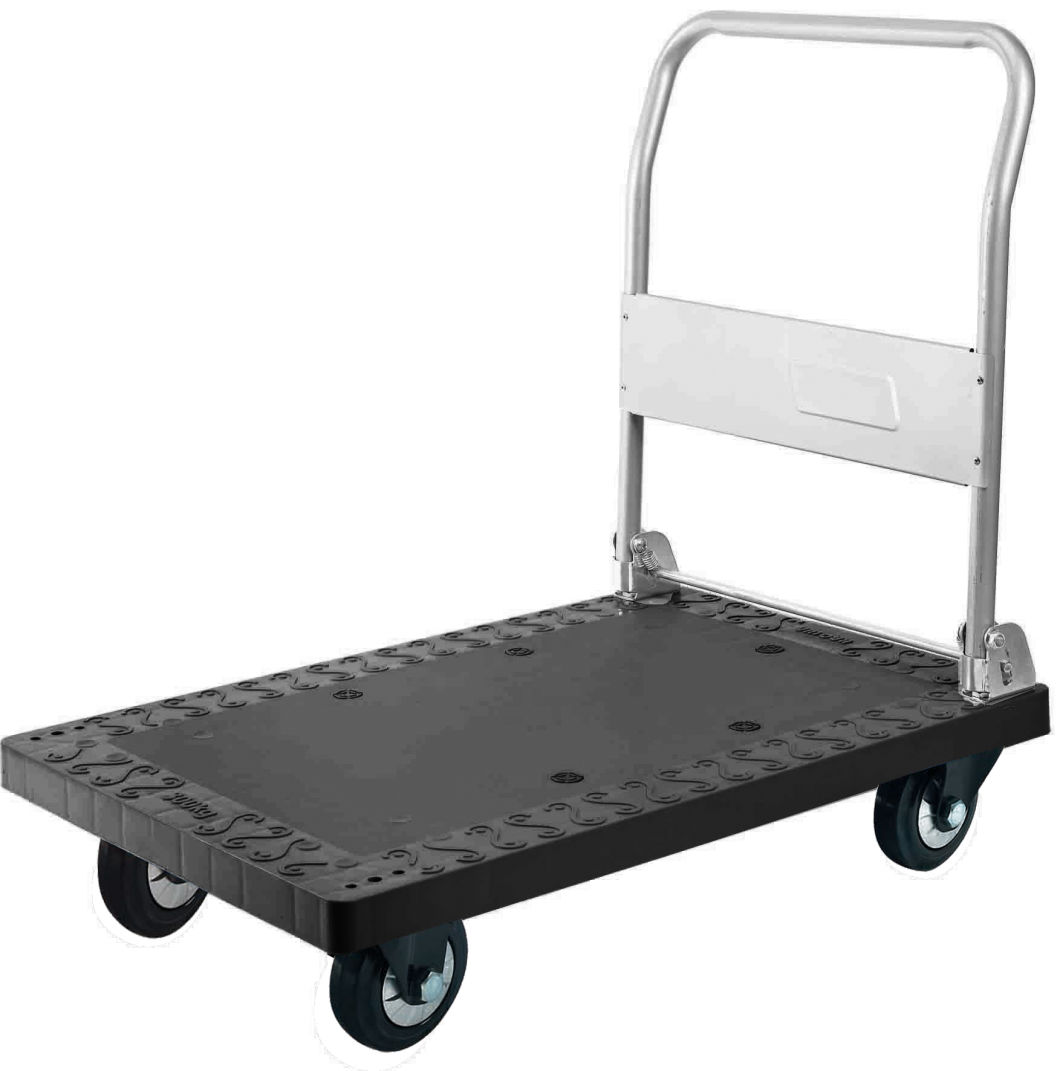 150kg High Quality Plastic Platform Hand Cart Folding Pallet Industrial Trolley