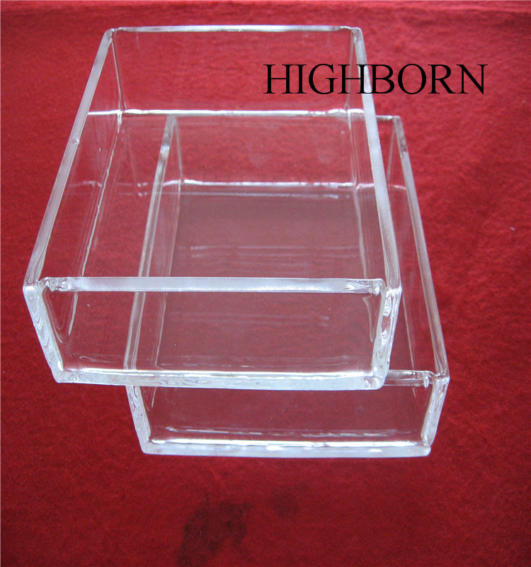 High Purity Customized Square Clear Quartz Petri Dish with Lid