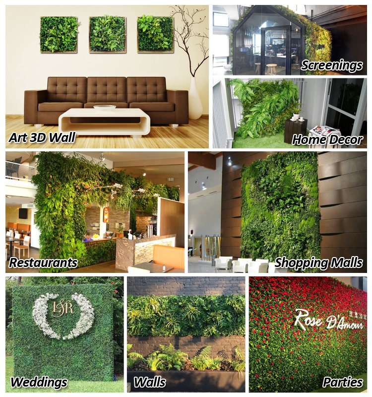 Decorative Outdoor DIY Artificial Vertical Garden with Foliage