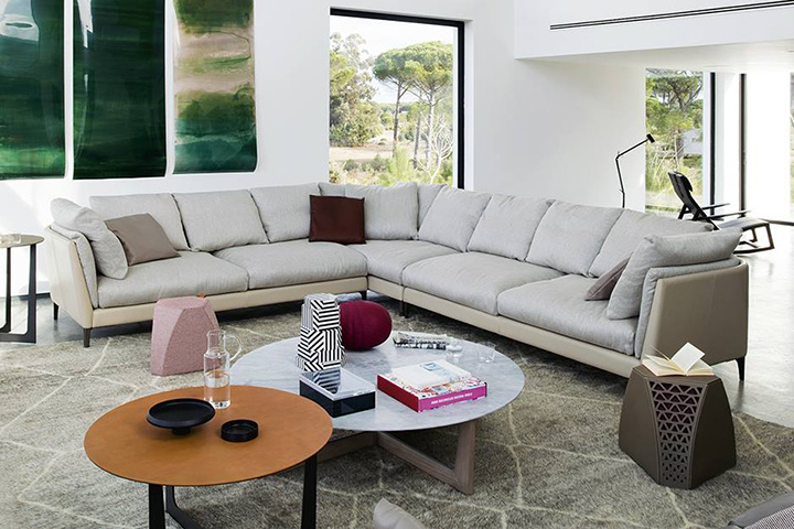 Living Room Furniture Leather Corner Sofa for Sale