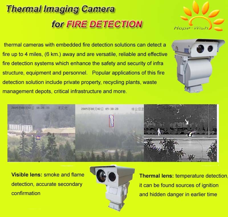 6km Forest Fire Alarm Security PTZ Thermal Imaging Camera