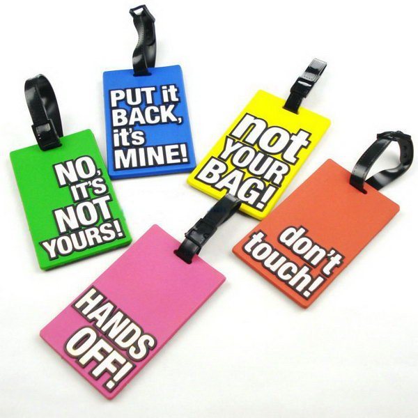 Wholesale Fashion Rubber Silicone Luggage Tag with Printing Custom Logo