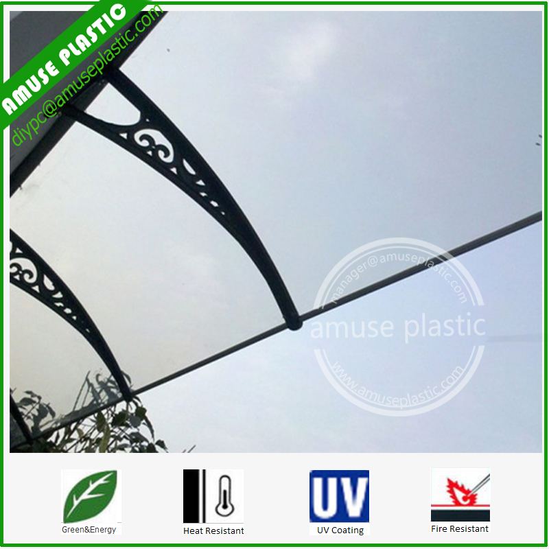 Customized Sizes Plastic Polycarbonate DIY Awning Canopy Sunshade Patio Covers