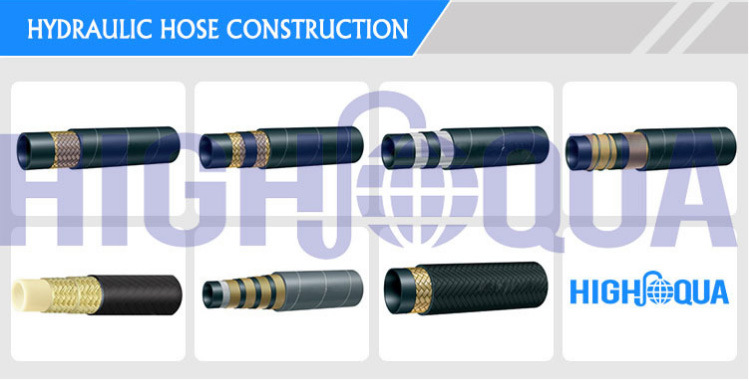 Steel Wire Braided Rubber Hydraulic Hose SAE100 R2at / En853 2sn