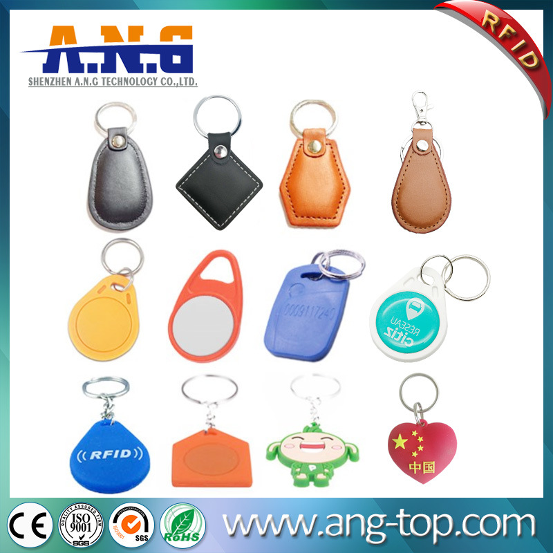 Waterproof ABS Material 13.56MHz RFID Keyfobs with Keyring