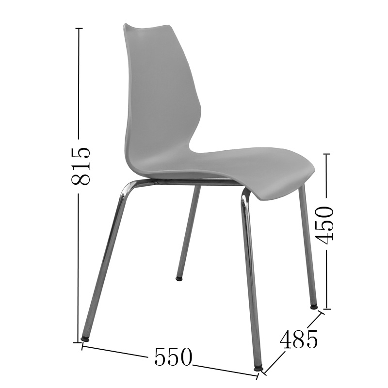 Restaurant Cafe No Folded Plastic Metal Dining Chair