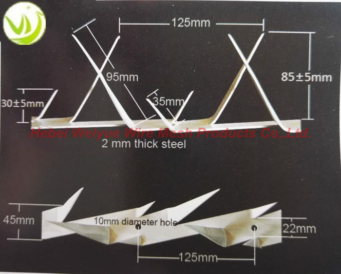 Hot-DIP Galvanized Anti Climb Wall Spikes for Fence