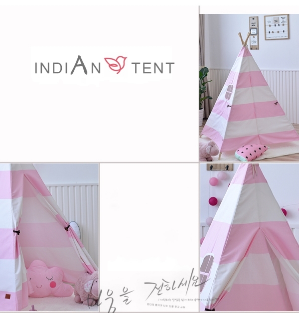 Canvas Material Kids Indoor Teepee, Camping Kid Play Indian Tent, Children Kids Play Teepee Tent