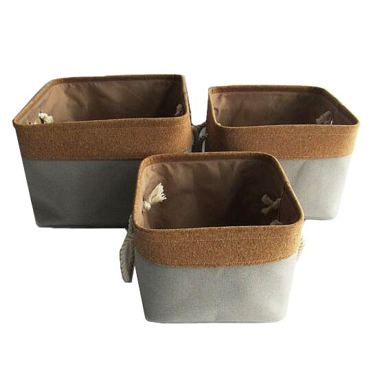 Square Fabric Storage Laundry Shopping Basket Box