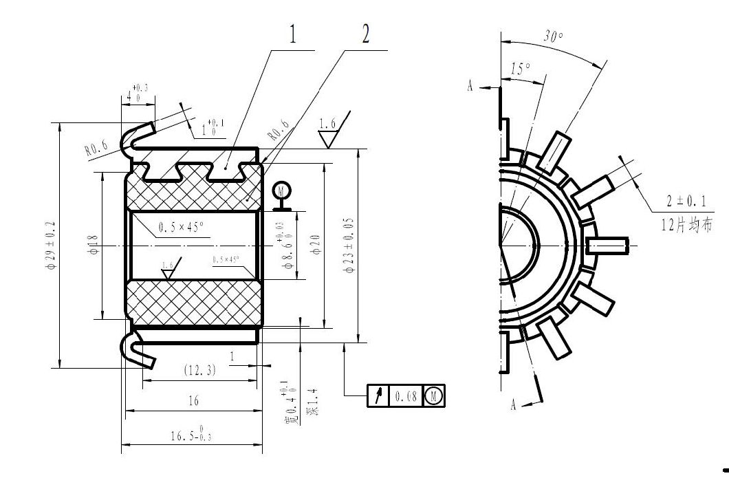 High Performance 12 Hook 23X15.5X8.6 Commutator for Industrial Motor