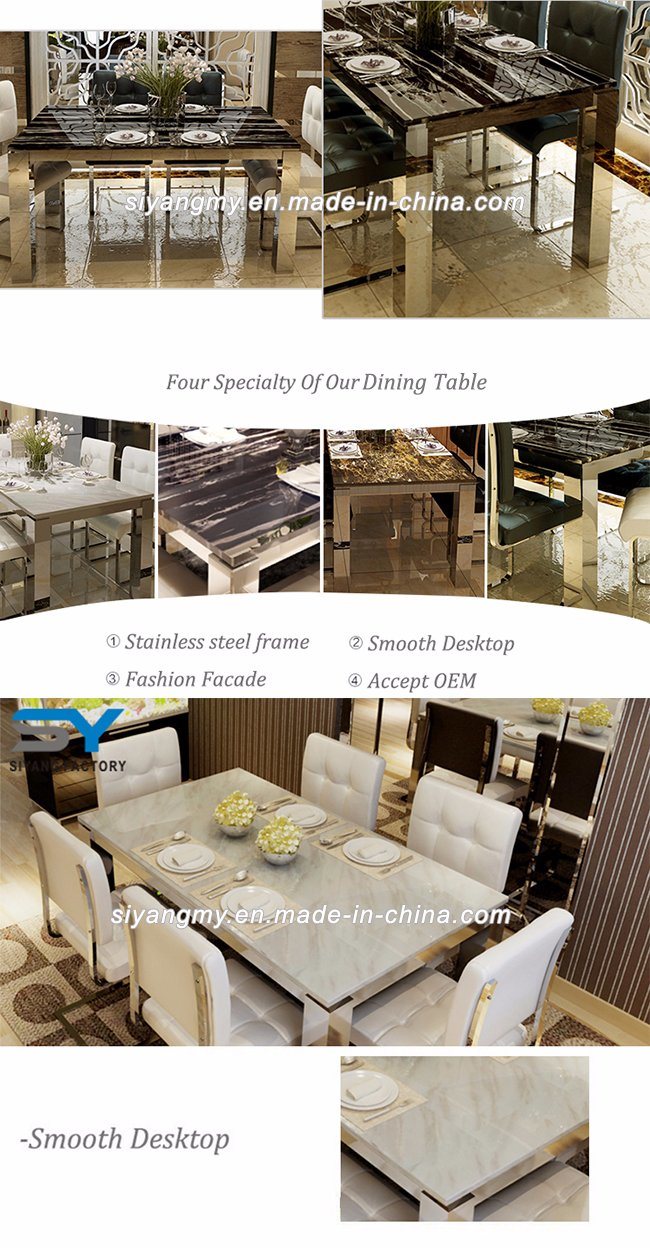 Royal Dining Set Stainless Steel Dining Table for Hotel