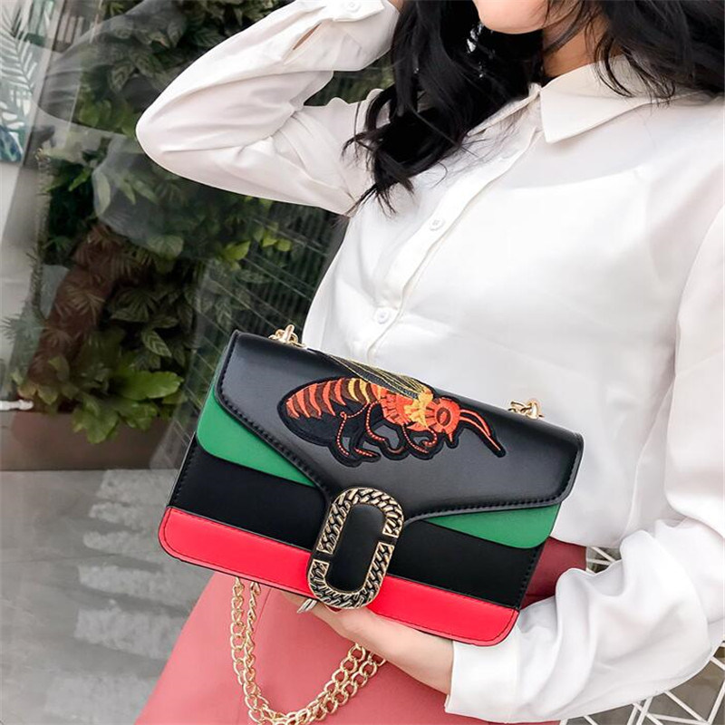New Fashion Contrast Color Leisure Shoulder Handbag Crossbody Bag Lady Sling Bag