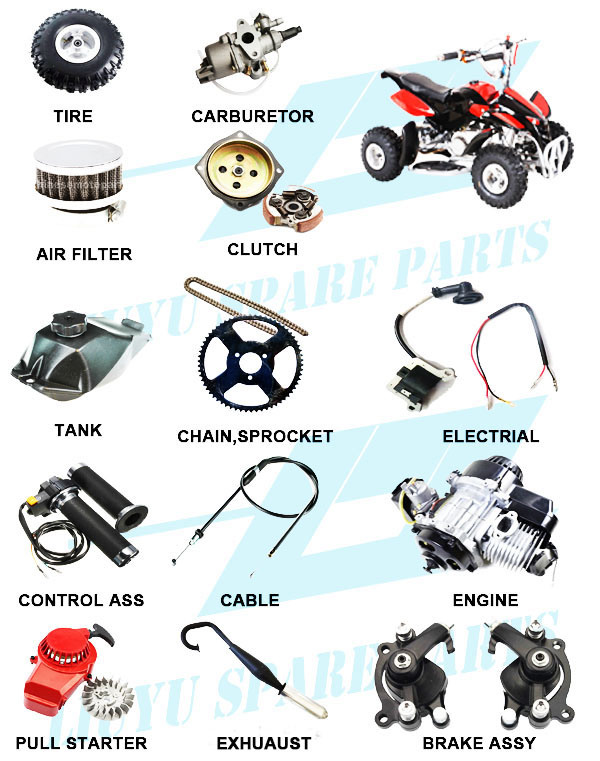2 49cc Stroke Mini ATV Parts (OEM Stock parts)