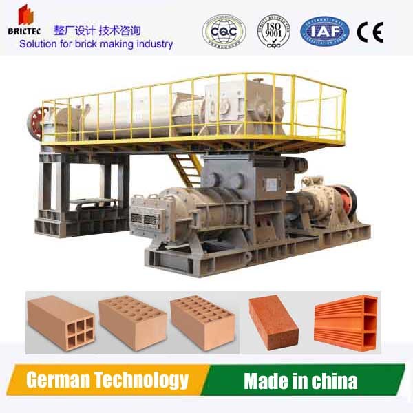 Double Stage Vacuum Extruder with Brick Factory design