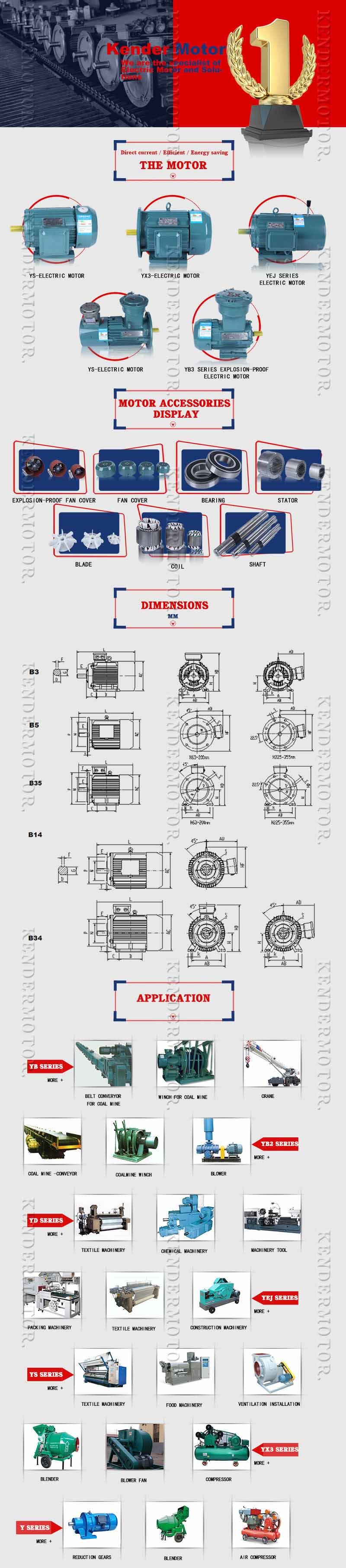 3HP AC Electric Induction Motor with Gearbox