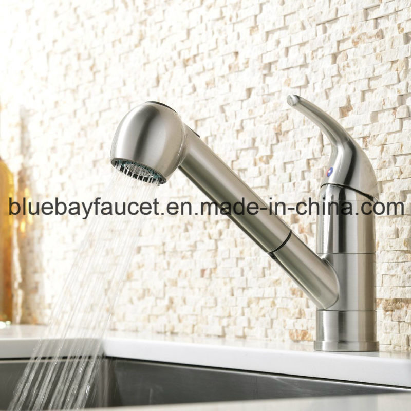 Single Lever Brass Pull out Kitchen Sink Faucet