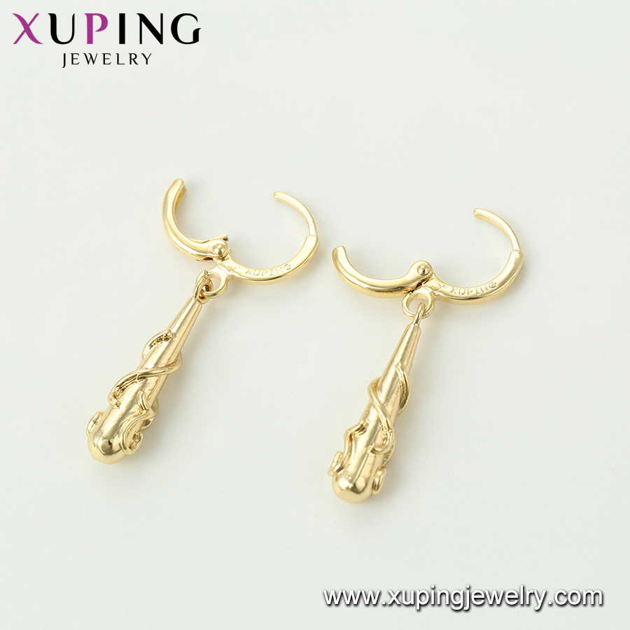 Xuping Baseball Bat Fancy Design Hanging Daily Wear Earrings for College Girls