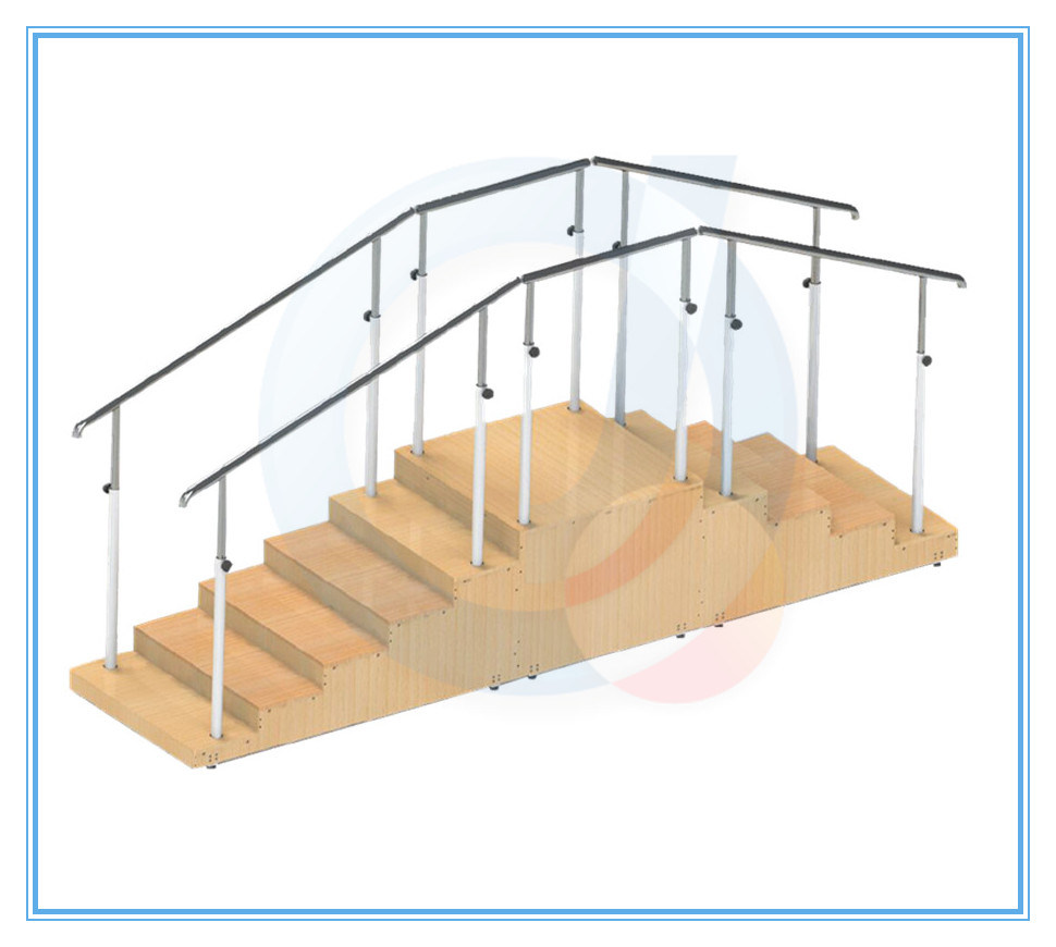 Straight Rehabilitation Staircases for Adult with 2 Handrails