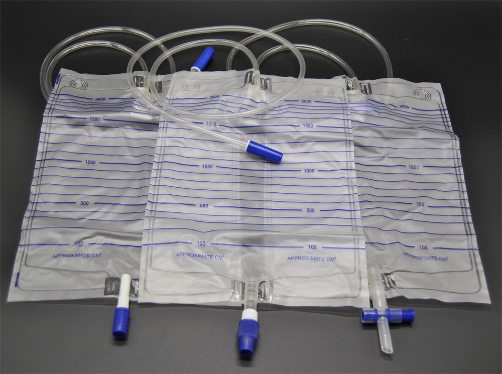 Disposable Medical Urine Bag with Push&Pull Valve