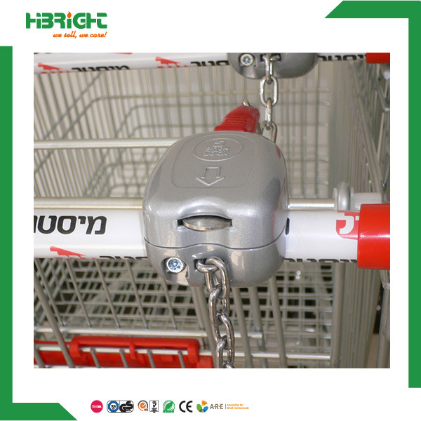 Supermarekt Metal Shopping Trolley Coin Lock for Shopping Cart