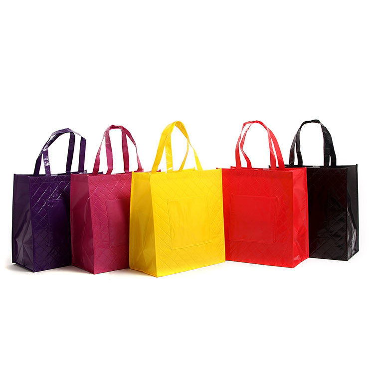 Eco Friendly PP Laminated Non Woven Tote Shopping Bag Recycle Reusable Bag