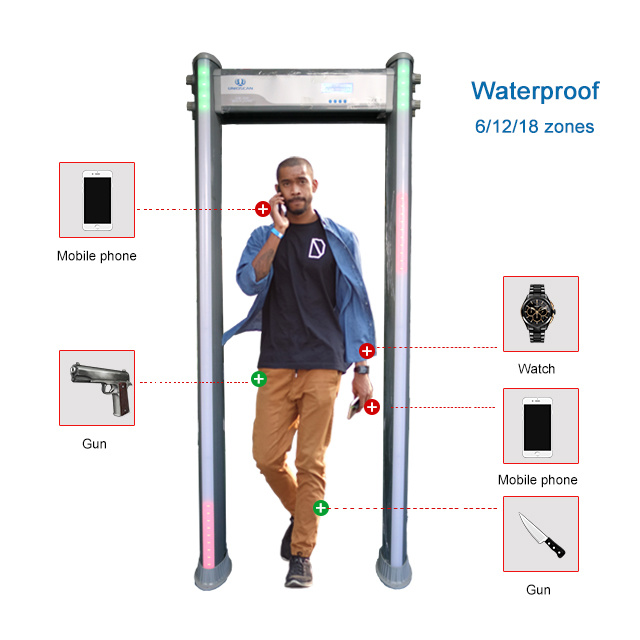 Waterproof Metal Detector Gate Um600 Walk Through Metal Detector with Remote Control Option