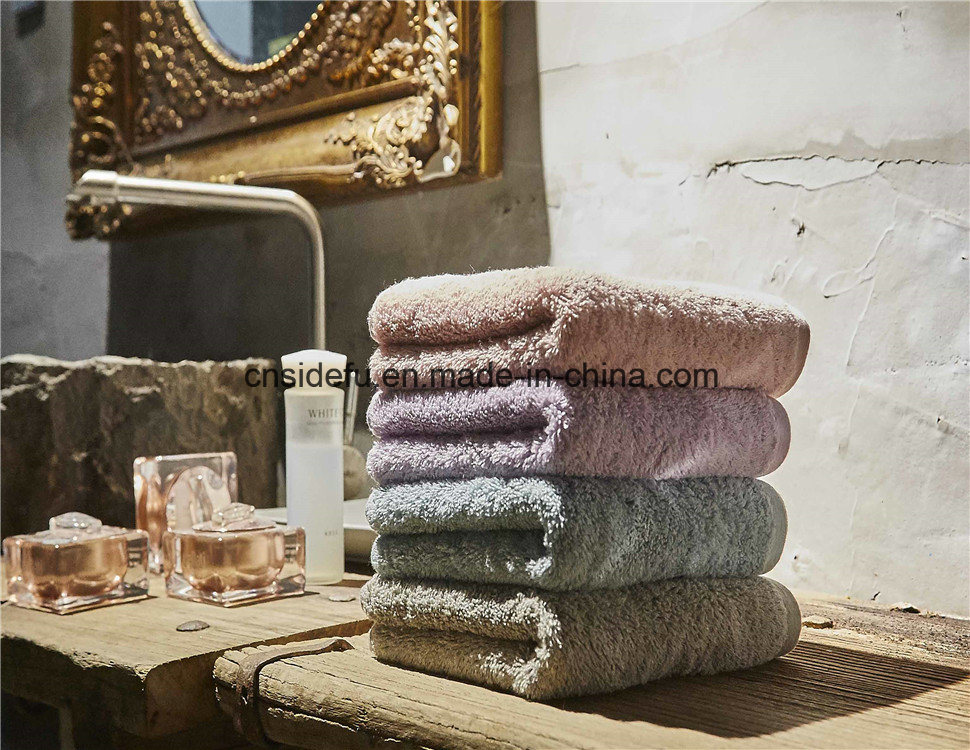 Solid Color Terry Plain Dyed Combed Cotton Face Towel