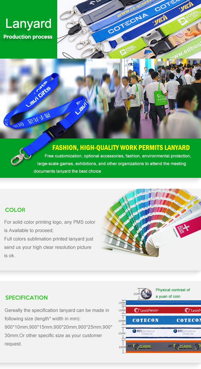 Wholesale Cheap Custom Promotional Silk Screen Logo Printing Advertising Lanyards for Banner Pen