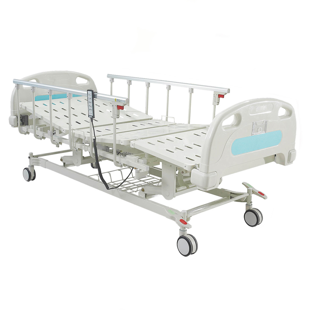 Electric 5 Functions Hospital Bed with Aluminum Alloy Guardrail