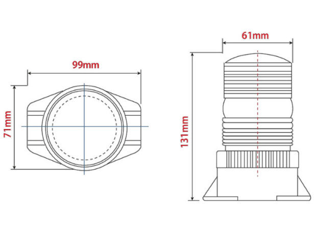 10-110V LED Revolving Flash Emergency Warning Strobe Beacon Lightbar with EMC for Trucks Trailer