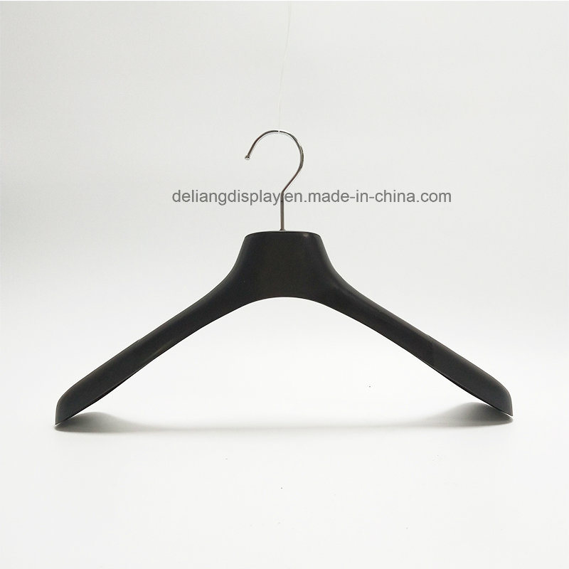 High Quality Plastic Male Coat Hanger with Black Color