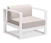 Aluminium Outdoor Sofa with White Frame