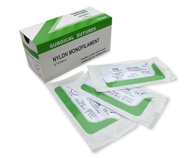 Medical Supply, Nylon Surgical Suture Synthetic Non Absorbable Suture USP4/0