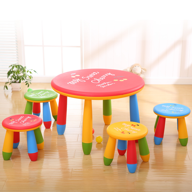 Kids Plastic Stool Chair Printed with Animal